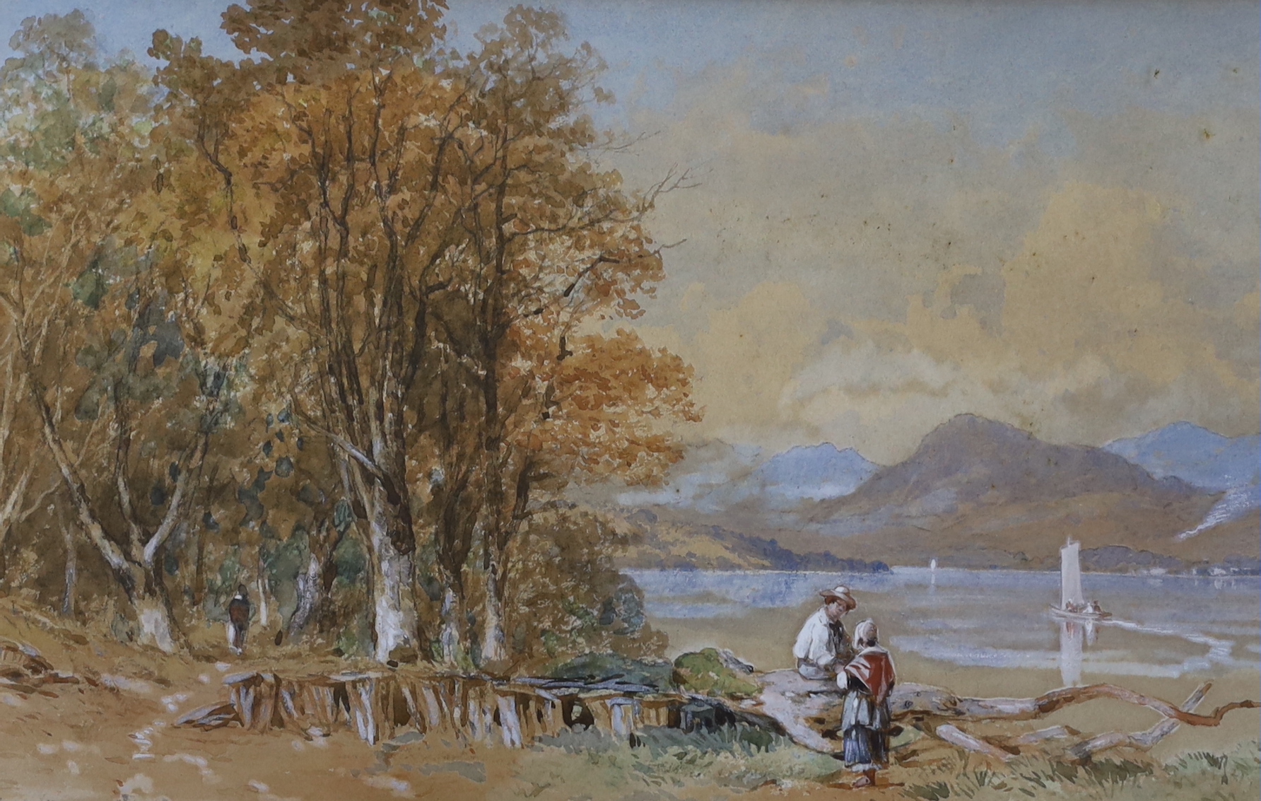 Six Victorian watercolour landscapes, by Edwin and Aaron Penley, The majority signed, the largest 18 X 46 cm, together with two volumes of sketching from nature in watercolours by Aaron Penley and albums of research on t